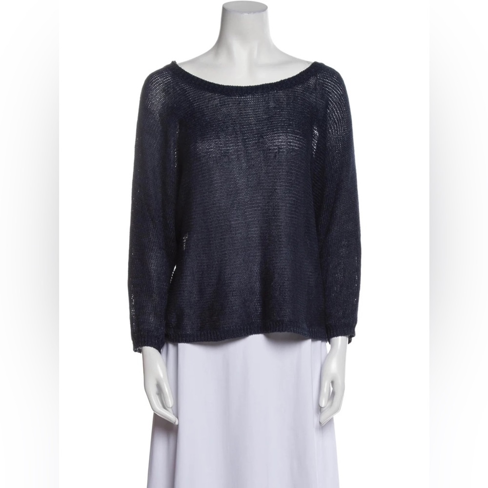 JOIE Linen Scoop Neck Sweater